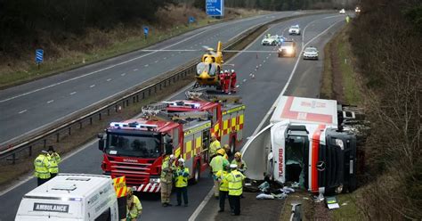 m74 closed|m74 lorry crash today.